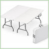 DOUBLE THE TABLE, DOUBLE THE FUN - 2-PACK 6FT  FOLDABLE TABLES