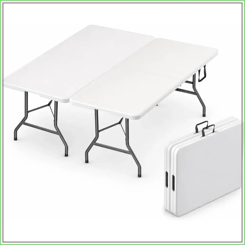 DOUBLE THE TABLE, DOUBLE THE FUN - 2-PACK 6FT  FOLDABLE TABLES