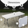 DOUBLE THE TABLE, DOUBLE THE FUN - 2-PACK 6FT  FOLDABLE TABLES