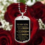 DOG TAG NECKLACE WITH ENGRAVING