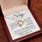 I'M SORRY  FORVER LOVE NECKLACE...A BRUISE HEART