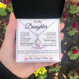 TO  DAUGHTER ETERNAL HOPE NECKLACE,,from mom..THE LITTLE GIRL