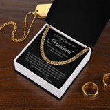 TO MY HANDSOME HUSBAND - MEN CUBAN LINK CHAIN
