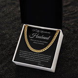 TO MY HANDSOME HUSBAND - MEN CUBAN LINK CHAIN