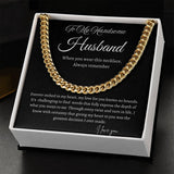 TO MY HANDSOME HUSBAND - MEN CUBAN LINK CHAIN