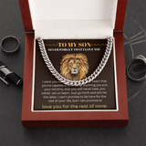 TO MY SON...CUBAN CHAIN  NECKLACE..I LOVE YOU