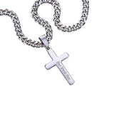 TO THE GREATES DAD EVER - CUBAN LINK CHAIN WITH ENGRAVED ARTISAN CROSS