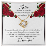 LOVE  KNOT NECKLACE - LOVE THAT NEVER BREAKS - BEAUTIFULLY CRAFTED  (yellow & white Gold)