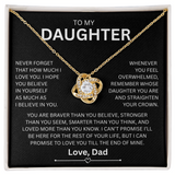TO MY DAUGHTER GIFT - LOVE KNOT NECKLACE
