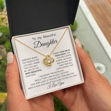 TO MY DAUGHTER LOVE KNOT NECKLACE..From Dad...NO MATTER