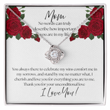 LOVE  KNOT NECKLACE - LOVE THAT NEVER BREAKS - BEAUTIFULLY CRAFTED  (yellow & white Gold)