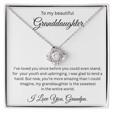 MY BEAUTIFUL GRAND DAUGHTER,,, From Grandpa....LOVE KNOT NECKLACE ..