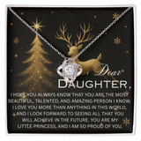 DEAR DAUGHTER CHRISTMAS LOVE KNOT NECKLACE