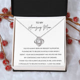TO MY AMAZING MOM  LOVE KNOT NECKLACE