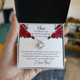 LOVE  KNOT NECKLACE - LOVE THAT NEVER BREAKS - BEAUTIFULLY CRAFTED  (yellow & white Gold)