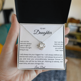 TO  MY  DAUGHTER GIFT    LOVE KNOT NECKLACE...From Dad