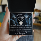 TO MY DAUGHTER LOVE KNOT NECKLACE...GREATEST JOY