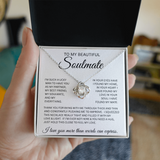 TO MY BEAUTIFUL SOULMATE..LOVE KNOT NECKLACE