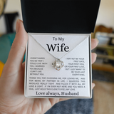 TO MY WIFE ...LOVE KNOT NECKLACE