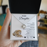 TO MY DAUGHTER LOVE KNOT NECKLACE..From Dad...NO MATTER