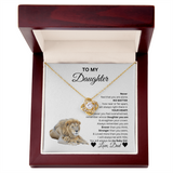 TO MY DAUGHTER LOVE KNOT NECKLACE..From Dad...NO MATTER