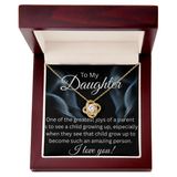 TO MY DAUGHTER LOVE KNOT NECKLACE...GREATEST JOY