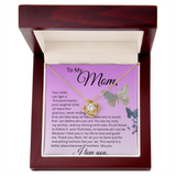 TO MY MOM, LOVE KNOT NECKLACE   YOUR SMILE