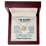 I'M SORRY LOVE NOT NECKLACE  ...I WAS WRONG