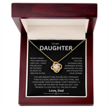 TO MY DAUGHTER GIFT - LOVE KNOT NECKLACE