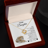 TO MY DAUGHTER LOVE KNOT NECKLACE..From Dad...NO MATTER