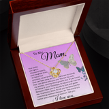 TO MY MOM, LOVE KNOT NECKLACE   YOUR SMILE