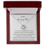 TO MY AMAZING MOM  LOVE KNOT NECKLACE