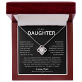 TO MY DAUGHTER GIFT - LOVE KNOT NECKLACE