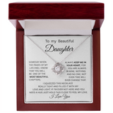 TO MY DAUGHTER LOVE KNOT NECKLACE ,,,Pages of life..