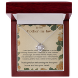 TO MY MOTHER IN LAW  .RAISING YOUR DAUGHTER  LOVE KNOT NECKLACE