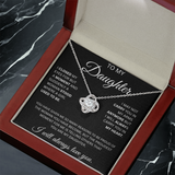 TO MY DAUGHTER LOVE KNOT NECKLACE ...CLOSED MY EYES