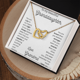 TO MY BEAUTIFUL GRAND DAUGHTER From Grandma....INTERLOCKING HEART NECKLACE