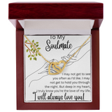 TO MY SOULMATE ....INTERLOCKING HEART NECKLACE