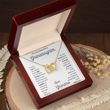 TO MY BEAUTIFUL GRAND DAUGHTER From Grandma....INTERLOCKING HEART NECKLACE