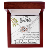 TO MY SOULMATE ....INTERLOCKING HEART NECKLACE