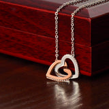 TO OUR DAUGHTER INTERLOCKING HEART NECKLACE from Mom and Dad NOT CARRY YOU