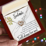 TO MY SOULMATE ....INTERLOCKING HEART NECKLACE