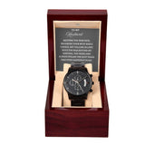 TO MY HUSBAND -BLACK CHRONOGRAPH WATCH