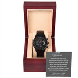 TO MY HUSBAND -BLACK CHRONOGRAPH WATCH