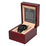 TO MY HUSBAND -BLACK CHRONOGRAPH WATCH