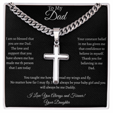 T0 MY DAD - CUBAN LINK CHAIN WITH ARTISAN CROSS