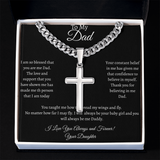 T0 MY DAD - CUBAN LINK CHAIN WITH ARTISAN CROSS