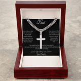 T0 MY DAD - CUBAN LINK CHAIN WITH ARTISAN CROSS