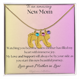NEW MOM - LITTLE FEET with BIRTHSTONE