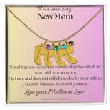NEW MOM - LITTLE FEET with BIRTHSTONE